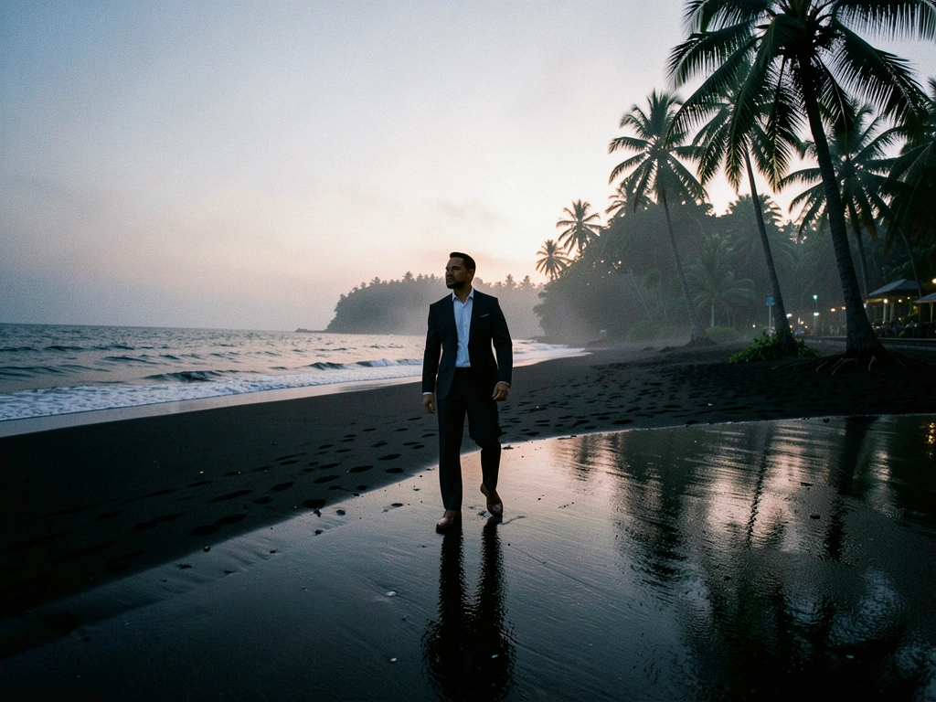 Remote Indonesian coastline